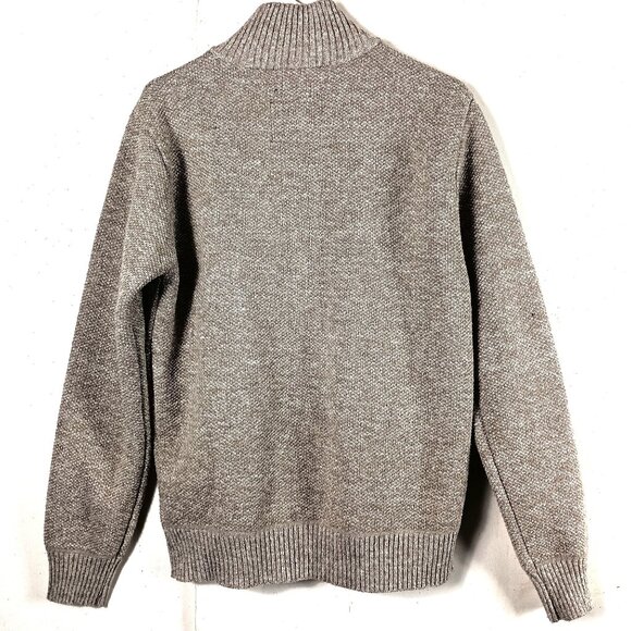 Buffalo David Bitton Sweater Jacket Mens M Beige Full Zip Plaid Lined Cabincore - Picture 7 of 11